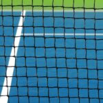 closeup photo of tennis net